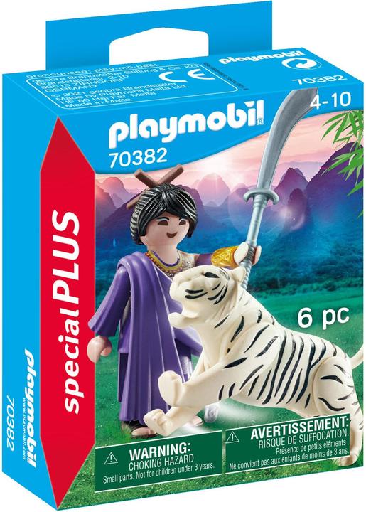 Produktbild Playmobil Asiakämpferin mit Tiger (70382, Playmobil Special Plus)
