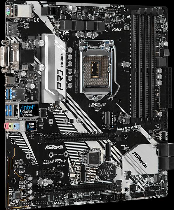Produktbild AsRock B365M Pro4-F (LGA 1151, Intel B365, mATX)