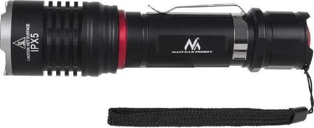 Image du produit Maclean MCE220 MCE220 LED Cree 800 lumens lampe de poche + chargeur + support vélo (10 cm, 800 lm)
