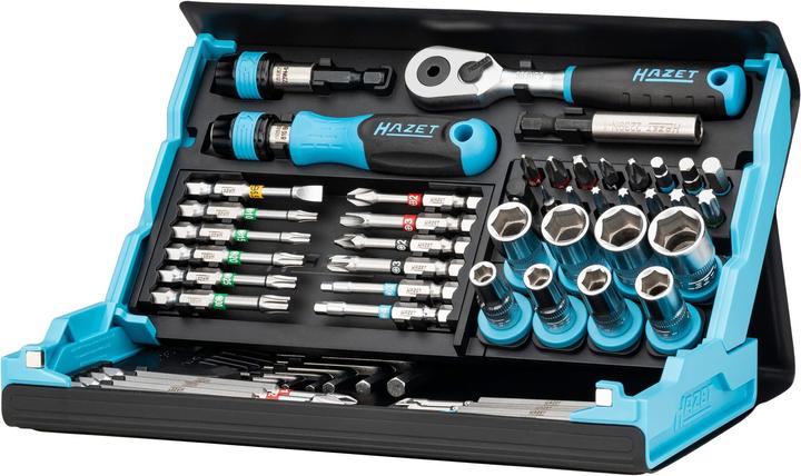 Produktbild HAZET SmartCase Bit Satz 2200SC-32 ∙ Sechskant6,3 (1/4 Zoll), Vierkant6,3 mm (1/4 Zoll) ∙ Schlitz P… (Kreuz Phillips PH M1, Kreuz Phillips PH M2, Kreuz Phillips PH M3, Kreuz Pozidriv PZ M1, Kreuz Pozidriv PZ M2, Sechskant (hexagonal) M3, Innensechsrund TX M25, Innensechsrund TX M30, Innensechsrund TX M40, Sechskant (hexagonal) M4, Sechskant (hexagonal) M5, Sechskant (hexagonal) M6)