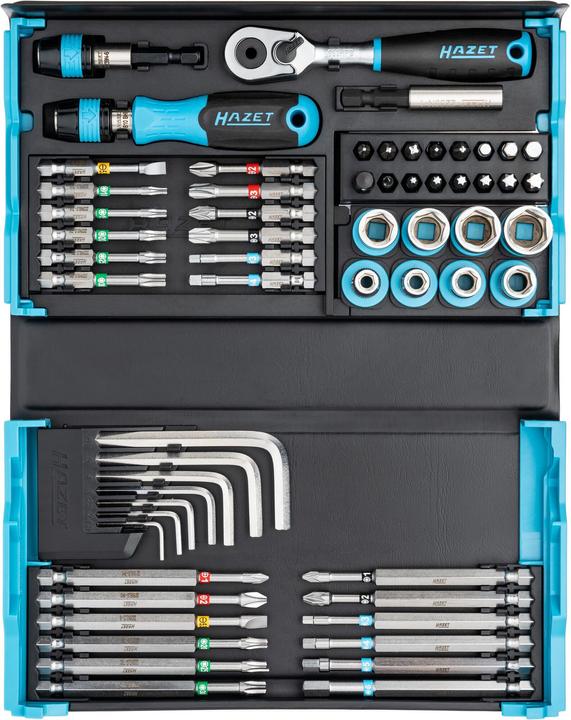 Produktbild HAZET SmartCase Bit Satz 2200SC-32 ∙ Sechskant6,3 (1/4 Zoll), Vierkant6,3 mm (1/4 Zoll) ∙ Schlitz P… (Kreuz Phillips PH M1, Kreuz Phillips PH M2, Kreuz Phillips PH M3, Kreuz Pozidriv PZ M1, Kreuz Pozidriv PZ M2, Sechskant (hexagonal) M3, Innensechsrund TX M25, Innensechsrund TX M30, Innensechsrund TX M40, Sechskant (hexagonal) M4, Sechskant (hexagonal) M5, Sechskant (hexagonal) M6)