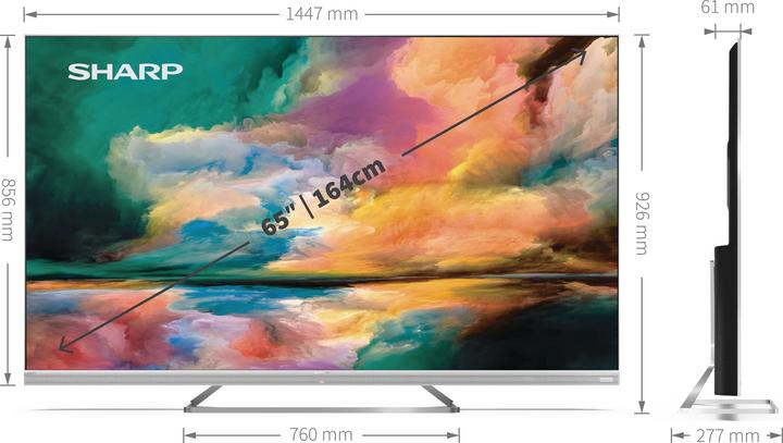 Actual product image Sharp 65EQ4EA (65", EQ4, QLED, 4K, 2022)