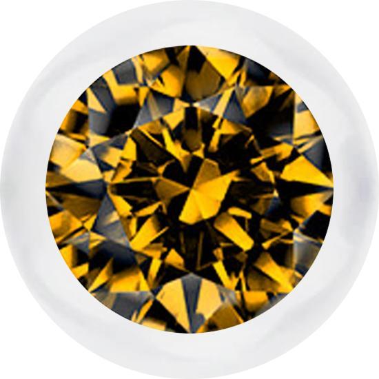 Immagine prodotto Star Piercing Micro sfera trasparente con cristallo di topazio (Bioflex senza ottone, Acciaio chirurgico 316L)