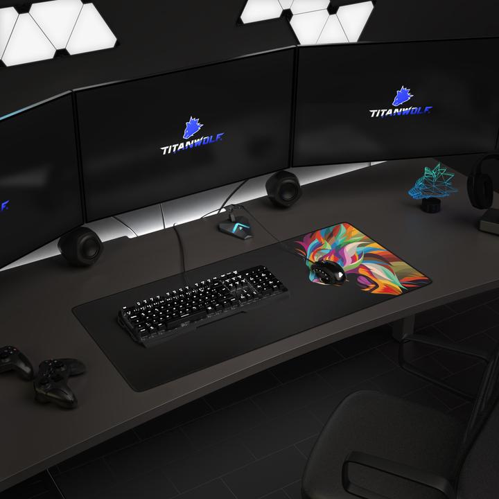 Image du produit Titanwolf Tapis de souris gaming, 900 x 400mm Tapis de souris XXL, améliore la précision et la vitesse (XXL)