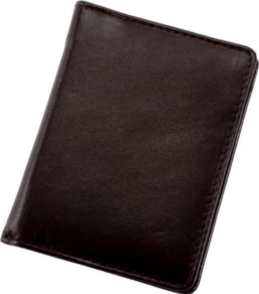 Produktbild Notizblock-Etui, aus Leder, schwarz inkl. Netzfach für Visitenkarten, Notizblock DIN A8