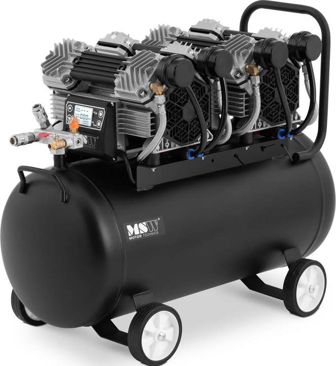 Produktbild MSW Kompressor ölfrei 3 - 12 bar 50 L 3000 W Druckluft-Kompressor Luftkompressor (12 Bar, 50 l)