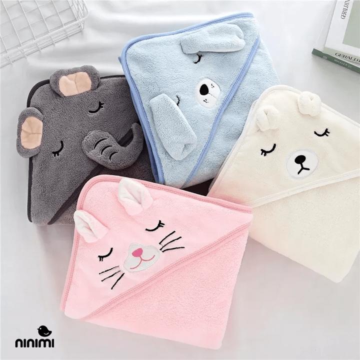 Actual product image Ninimi Baby Hooded Bath Towel (Elephant)