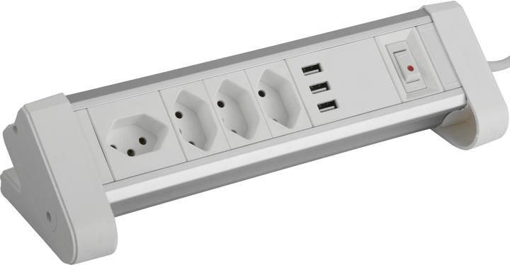 Produktbild Schönenberger Tischsteckdosenleiste (7 x, Typ 13, USB-A, 2 m)