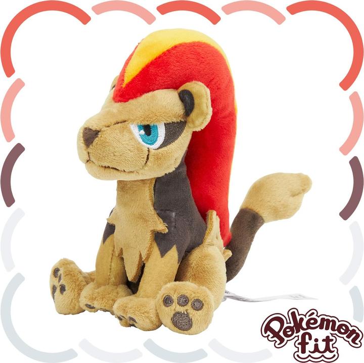 Actual product image Pokémon Pyroar (Female) Sitting Cuties Plush - 17 cm (19 cm)