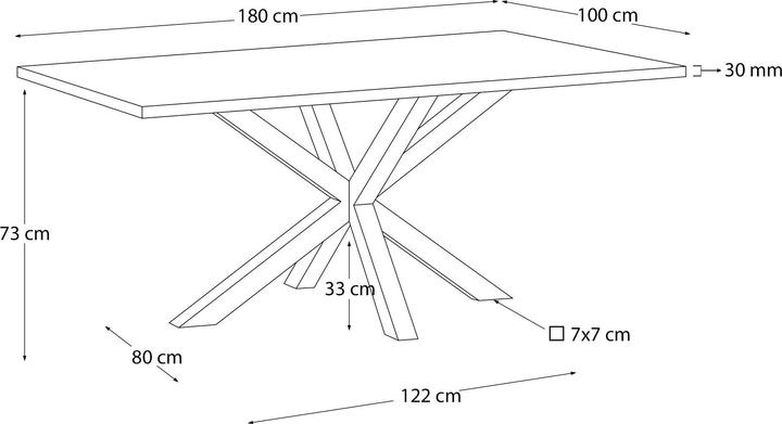 Produktbild Kave Home Argo (100 x 180 x 75 cm)