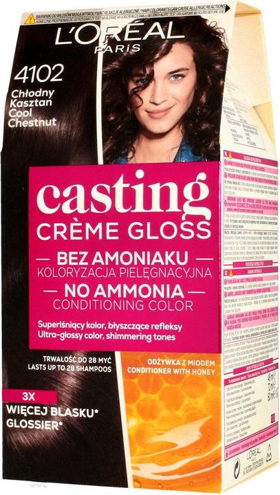 Produktbild L'Oréal Paris L'Oréal Casting Creme Gloss hair dye 4102 Cool Chestnut (4102 Cool Chestnut)