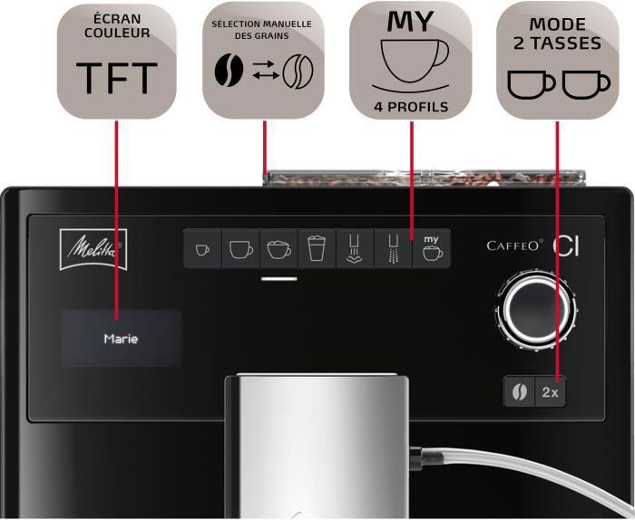 Produktbild Melitta Ekspres ciśnieniowy CI PURE BLACK E970-003