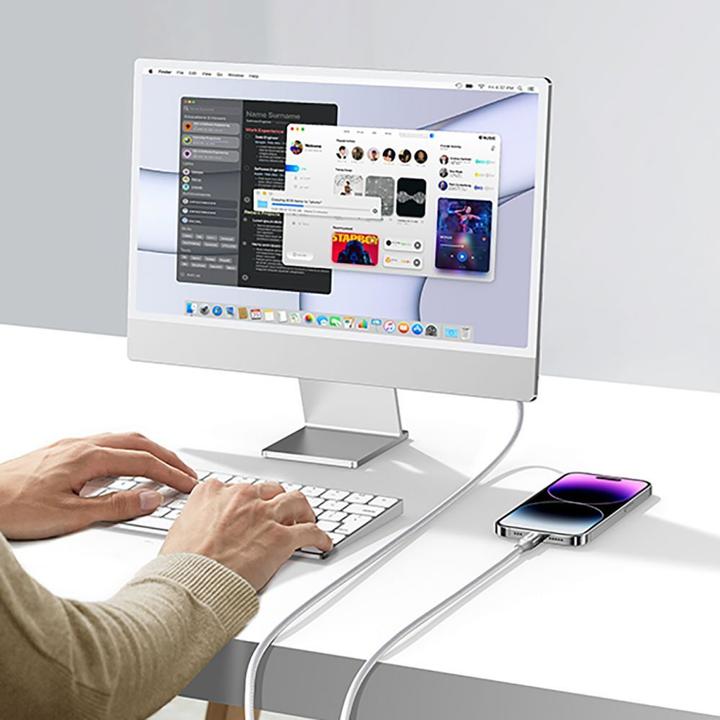 Produktbild Ugreen Lightning USB Nylon Alu MFi (1.50 m, USB 2.0)