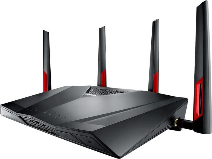 Immagine prodotto ASUS DSL-AC88U router wireless Gigabit Ethernet Dual-band ( / ) Nero, Rosso