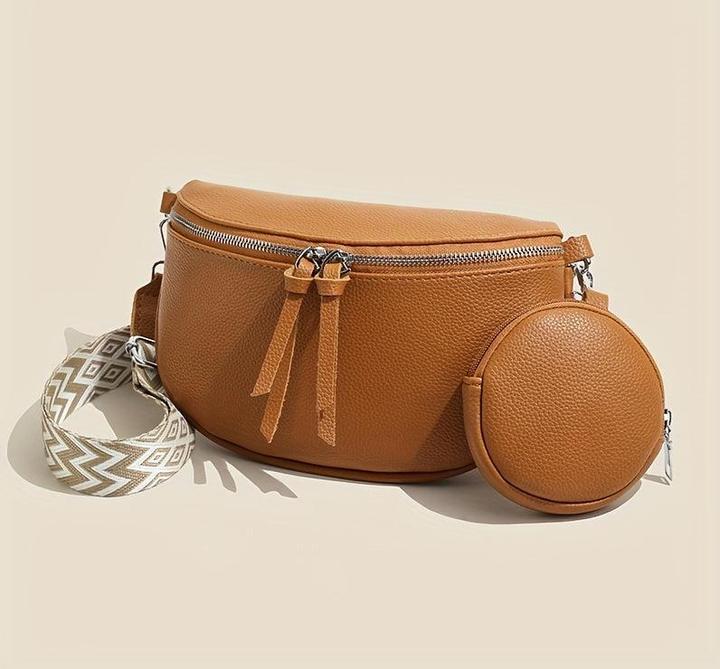 Immagine prodotto Only-Bags.Store Marsupio crossbody in pelle PU, borsa a tracolla sul petto in stile retrò con tracolla regolabile a