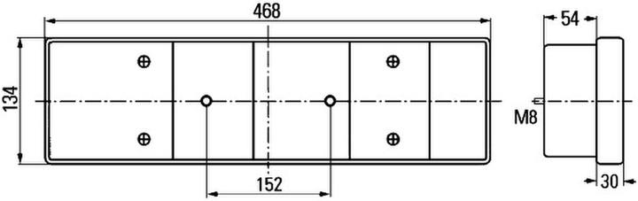 Actual product image Hella Tail light left halogen for MAN SCANIA SCHWARZMÜLLER