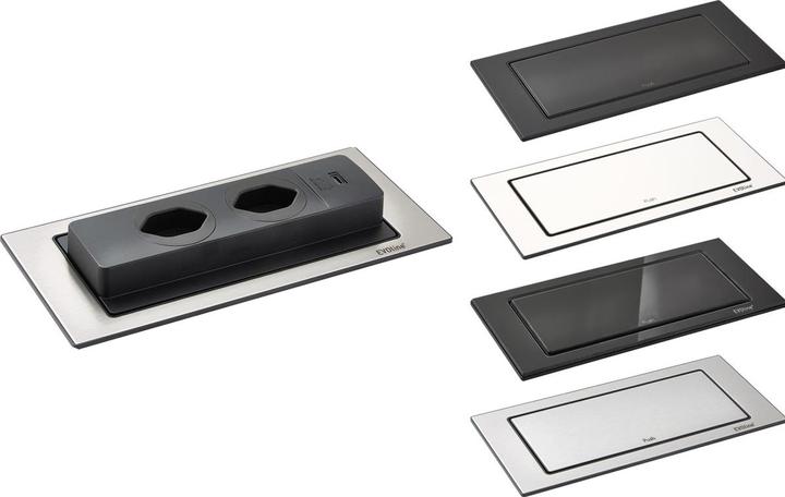 Actual product image Evoline BackFlip, Glas, schwarz, 10A