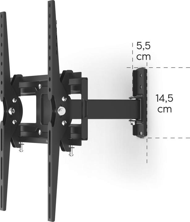 Produktbild Hama TV-Wandhalterung, schwenkbar, neigbar, ausziehbar, 165 cm (65") bis 30 kg (Wand, 65", 30 kg)