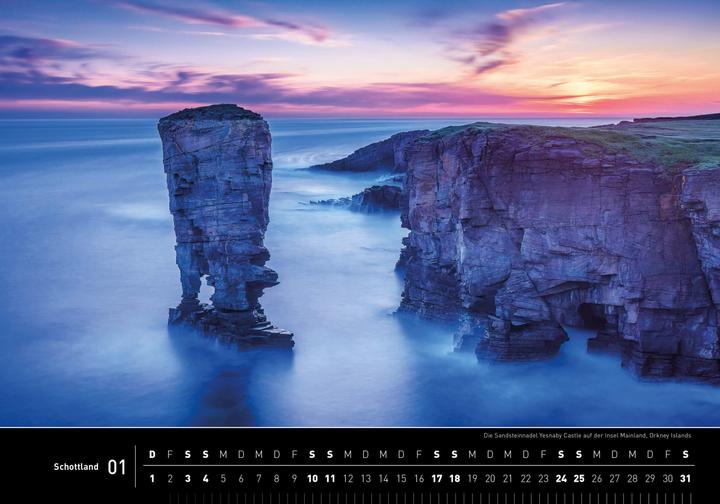 Actual product image Scotland Premium Calendar 2026 (50 x 35 cm, Hardcover, German)