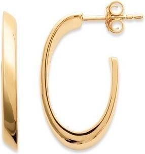 Actual product image Lara Gold HALF CREOLES - OVAL