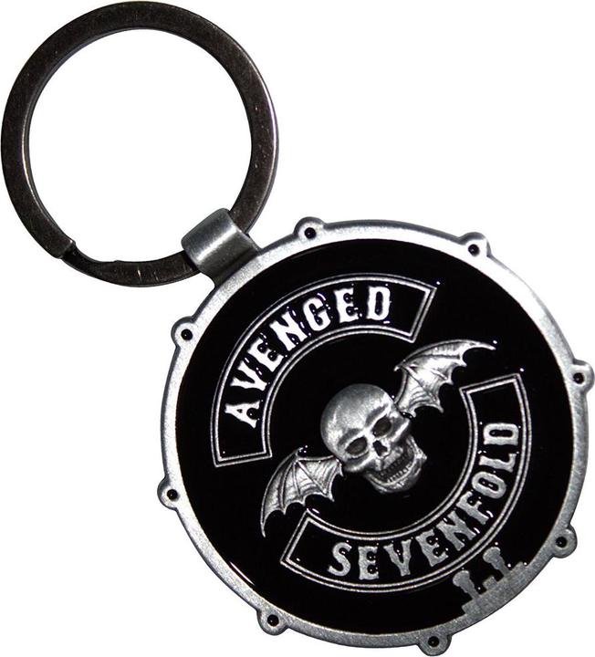 Avenged Sevenfold Deathbat Crest Drum Double-Sided Schlüsselanhänger