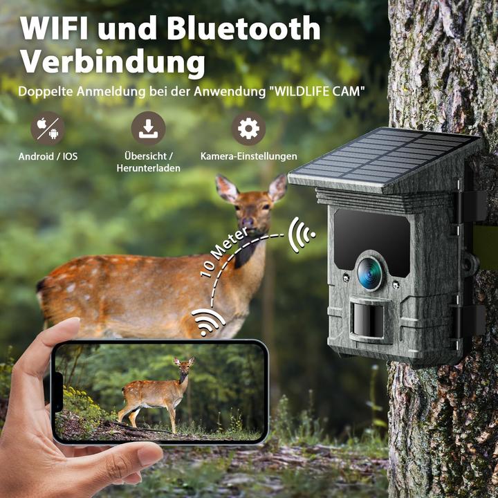 Image du produit Voopeak Wildkamera Solar mit Handyübertragung