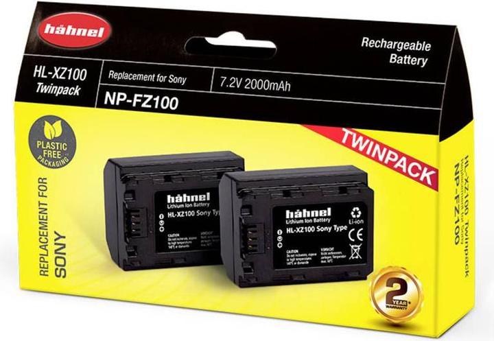 Produktbild Hähnel HL-XZ100, 2er Kamera-Akku ersetzt Original-Akku NP-FZ100 7.2 V 2000 mAh (Kamera Akku)