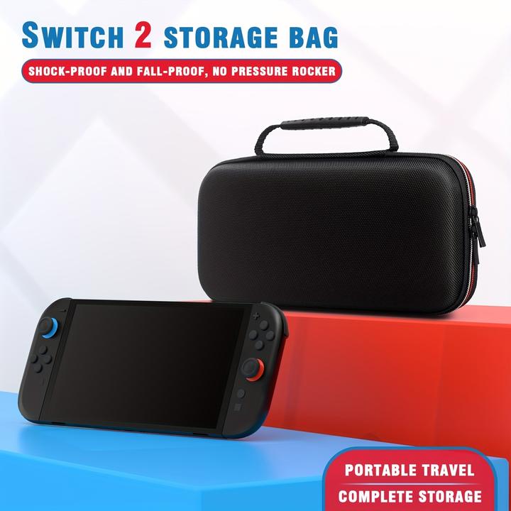 Produktbild PhoneLook Harte Tragetasche für Nintendo Switch 2 (2025) mit Mesh-Taschen und Griff (Switch 2)