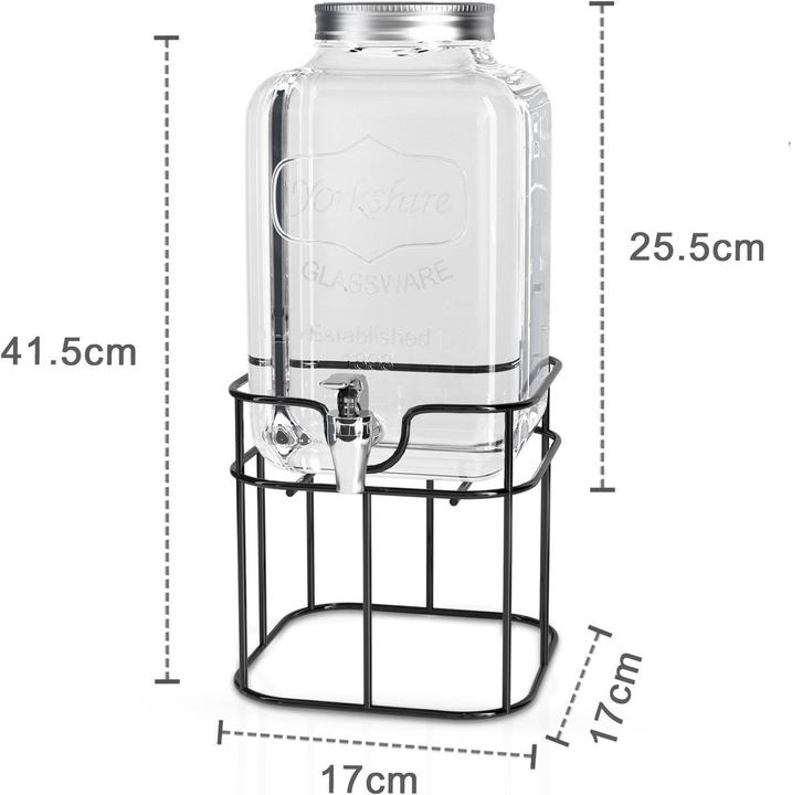 Actual product image Intirilife Glass Beverage Dispenser 4 litres