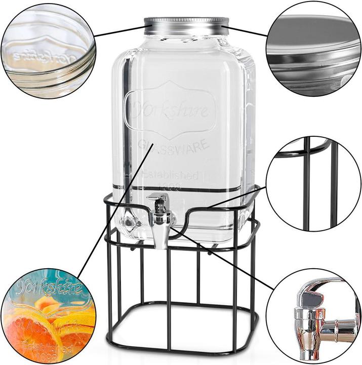 Actual product image Intirilife Glass Beverage Dispenser 4 litres