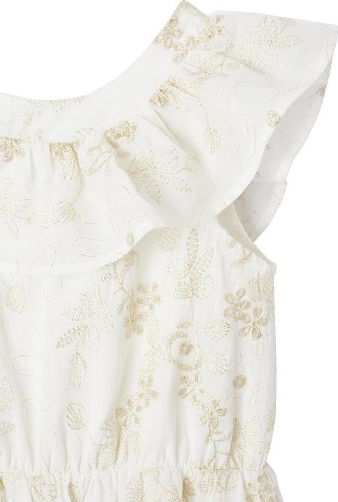 Actual product image Vertbaudet Festlicher kurzer Mädchen Jumpsuit mit gestickten Glanzblumen (98)