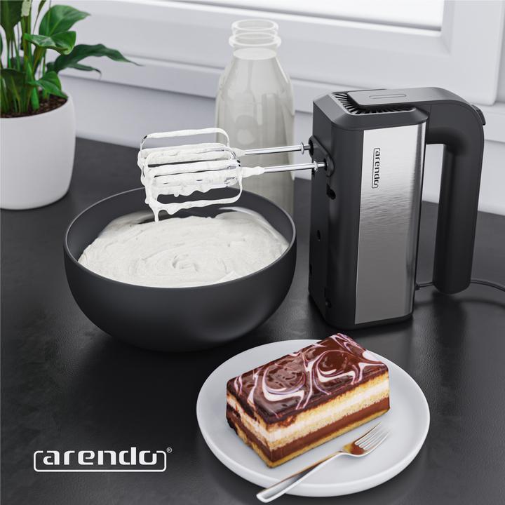 Immagine prodotto Arendo Impastatrice a mano, impastatrice a mano, 5 velocità, incl. 2 fruste e 2 ganci per la pasta (350 W)