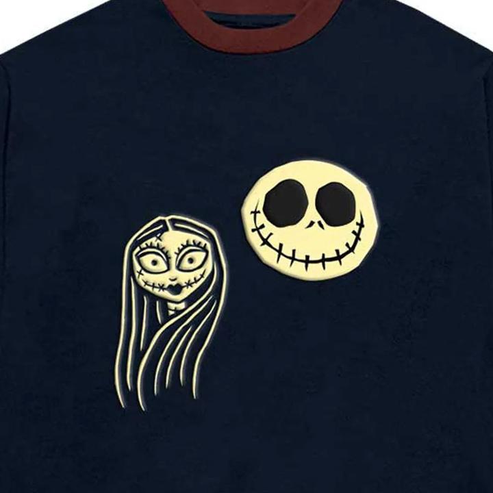Actual product image The Nightmare Before Christmas Unisex Adult Faces Long-Sleeved T-Shirt (L)