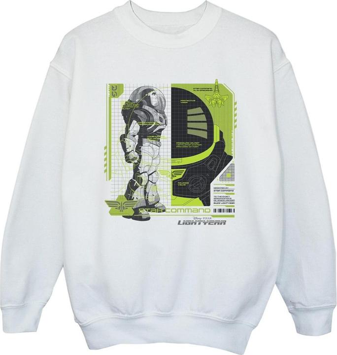 Actual product image Disney Girls Lightyear Buzz Tech Panel Sweatshirt (128)