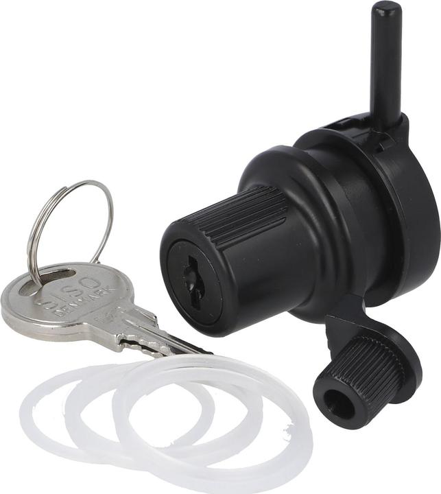 Actual product image Siso Cylinder glass door lock (cylinder lock) with different locking mechanisms Zamak black