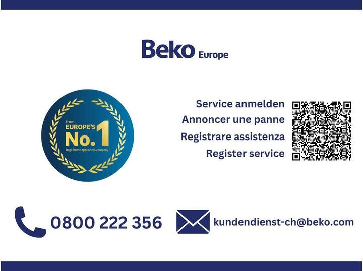 Label énergétique Beko Waschmaschine WM218 (8 kg, Gauche)