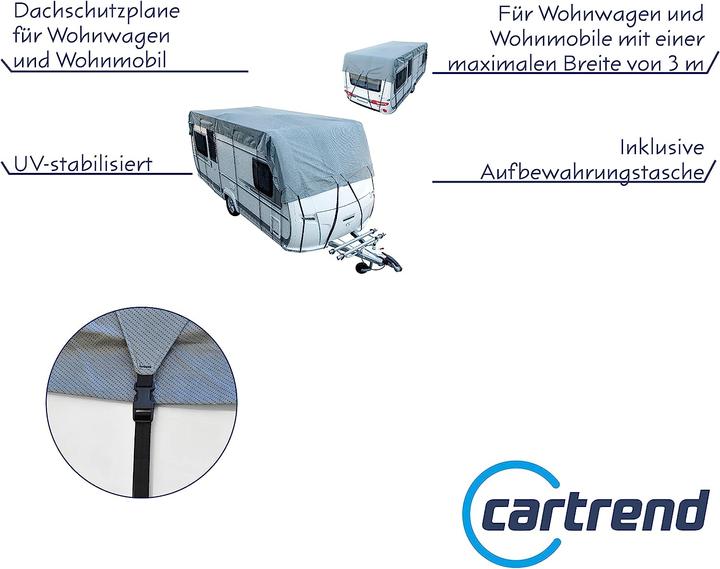 Produktbild Cartrend Dachschutzplane 7,5 x 3m (L x B) 7.5m x 3m Passend für (Auto-Marke): Universal