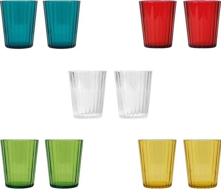Actual product image Easy Life Set of 2 Acrylic Glasses 350ml, Green (0.35 l)