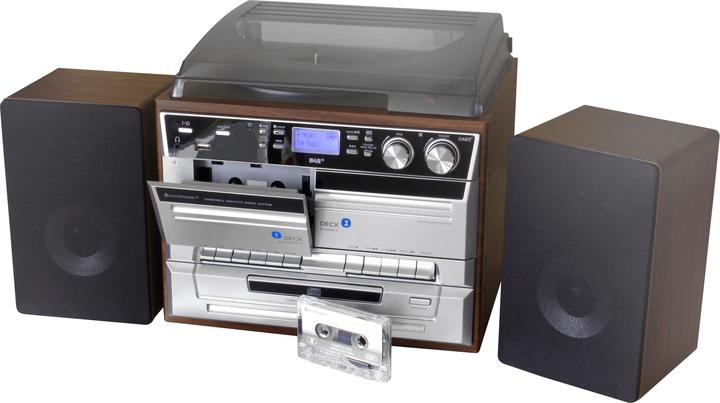Actual product image Soundmaster MCD5550D (CD player, Tape deck, Record player, Bluetooth, 2x 2.5 W)