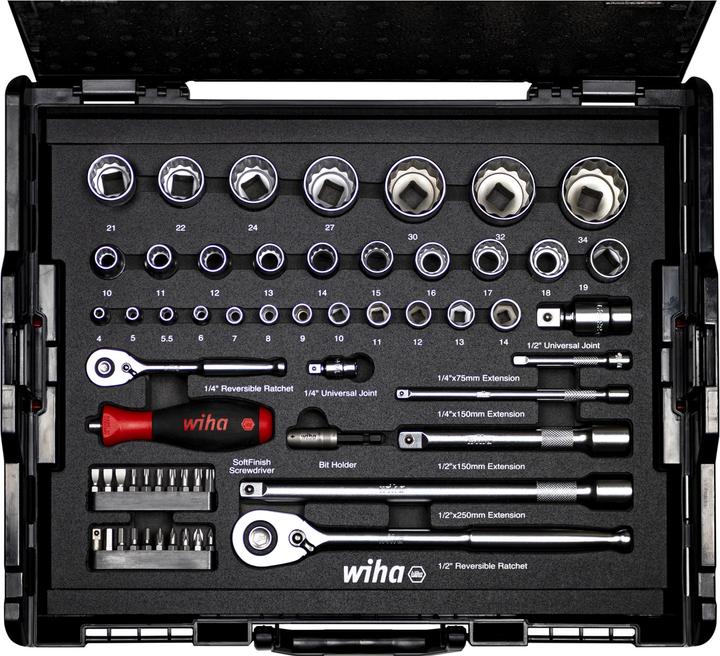 Immagine prodotto Wiha Set di chiavi a bussola e punte (1/4", 1/2")