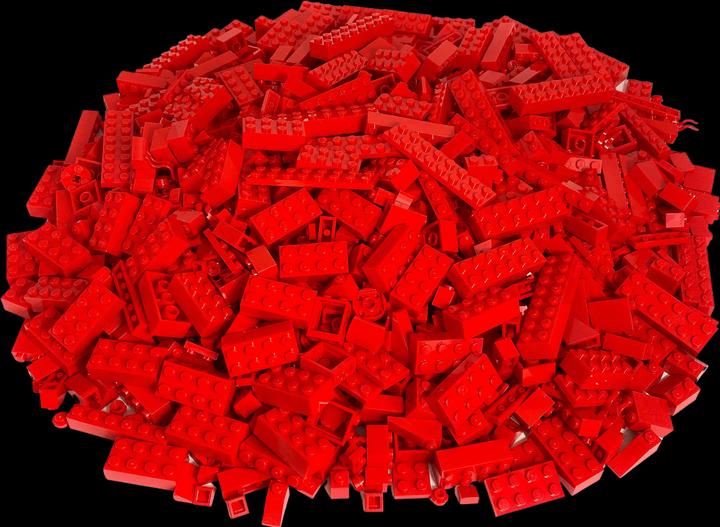 Image du produit LEGO Briques Rouge mélangées - 50 pièces - Red bricks mix - NOUVEAU (LEGO Accessoires)