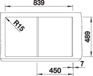Actual product image Blanco Classic Pro 45 S-IF (Fitted sink, 86 cm, 51 cm)