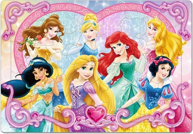 Actual product image Disney Princess silhouettes children's puzzle 40 pieces (40 pieces)
