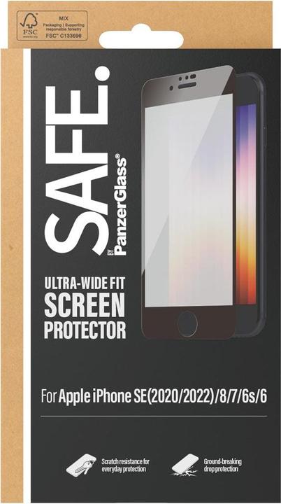 Image du produit Safe. Protection d'écran Case Friendly iPhone 6/6s/7/8/SE (2020/2022) (1 pièce(s), Apple iPhone 6s, Apple iPhone 7, Apple iPhone SE (3ème génération), Apple iPhone SE (2ème génération), Apple iPhone 6, Apple iPhone 8)