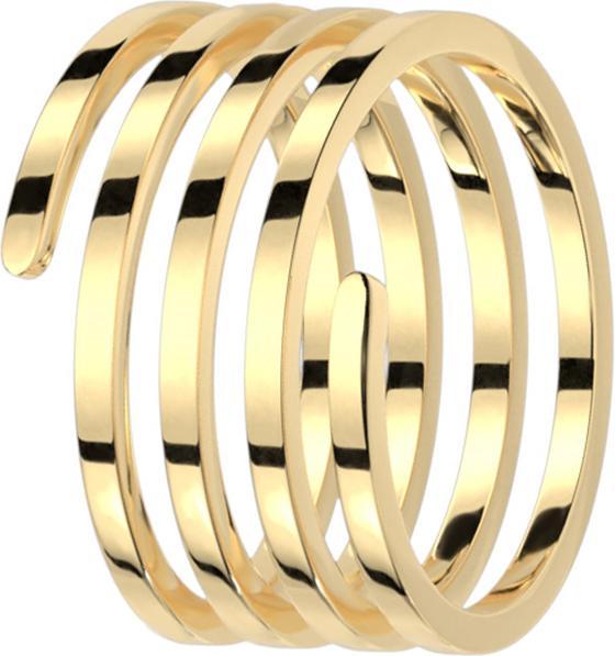 Actual product image Star Piercing Ring gold-plated spiral (Brass, Surgical steel 316L)
