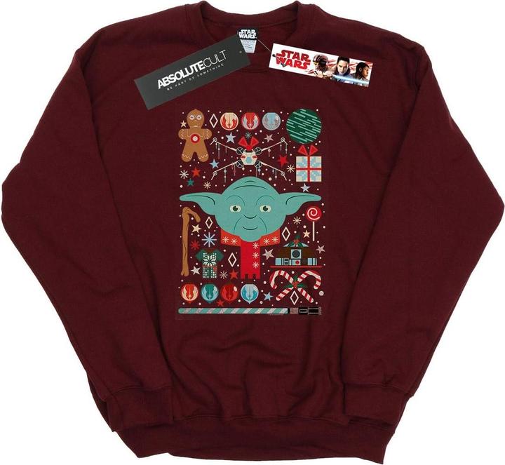 Actual product image Star Wars Mens Yoda Christmas Sweatshirt (XXL)