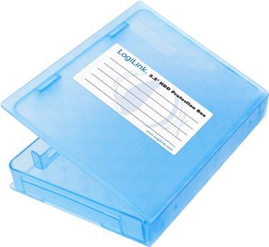 Produktbild LogiLink HDD-Box für externe 2.5" Festplatten, blau Schutzbox, trop- und wasserrestistent, verschliessbar