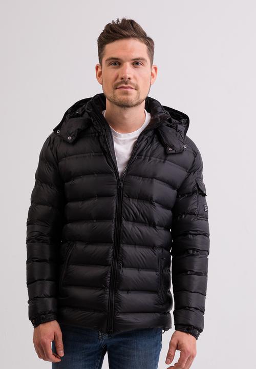 Cash-Mere Daunenjacke mit Kapuze und Kaschmirfutter (XL)