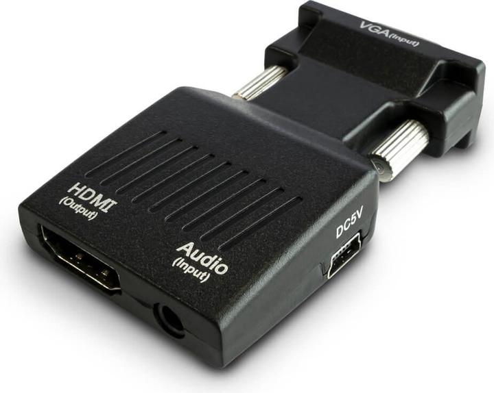 Actual product image Savio Adapteris AV D-Sub (VGA) – HDMI + USB-A + 3,5 mm juodas lizdas (CL-145) (0.00 m, VGA)