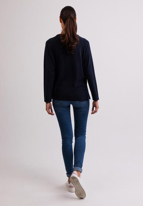Immagine prodotto Cash-Mere Kaschmir Rundhals Pullover mit Seitenschlitzen (S)